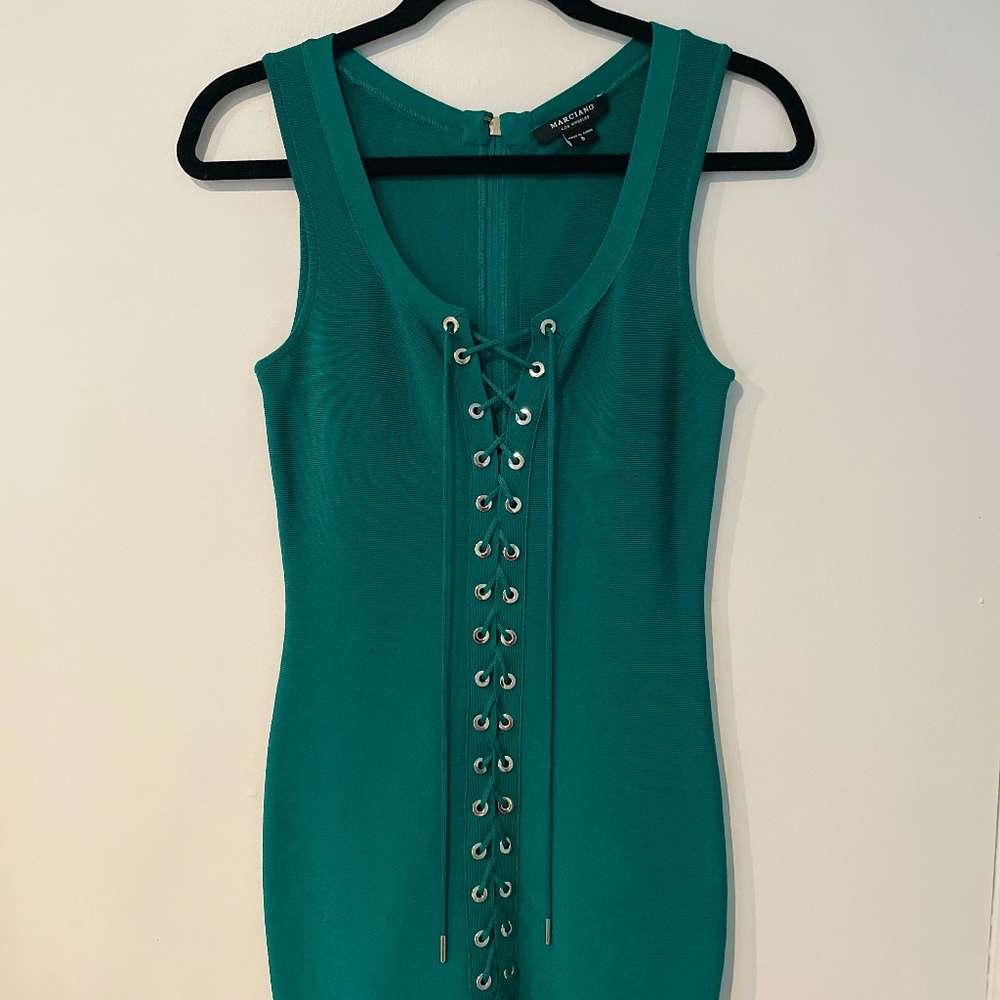 Turquoise Bodycon Midi Dress